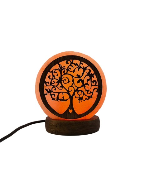 Lámpara de Sal de Himalaya Arbol del Amor USB